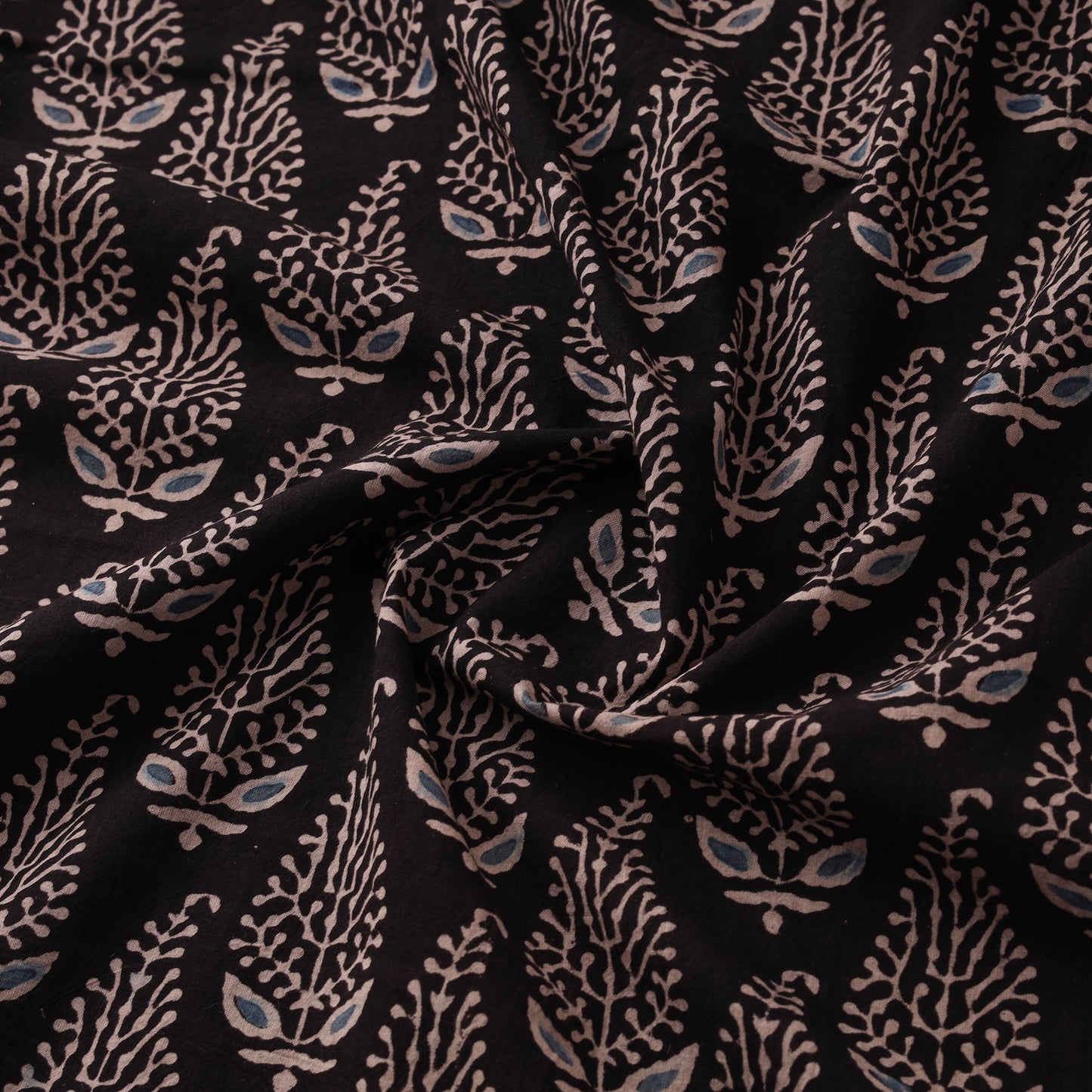 Kutch Hand Block Ajrakh Print Natural Dyed Cotton Fabric 35