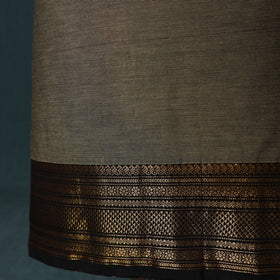 Brown - Kandangi Chettinad Cotton 2pc Unstitched Dress Material Kurta Set 04