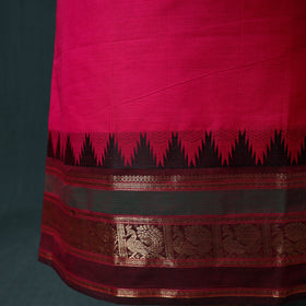 Pink - Kandangi Chettinad Cotton 2pc Unstitched Dress Material Kurta Set 06