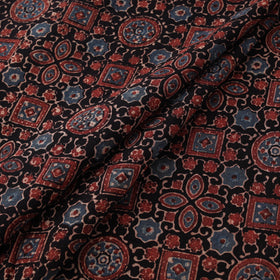 Kutch Hand Block Ajrakh Print Natural Dyed Cotton Fabric 46