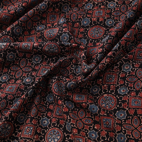 Kutch Hand Block Ajrakh Print Natural Dyed Cotton Fabric 46