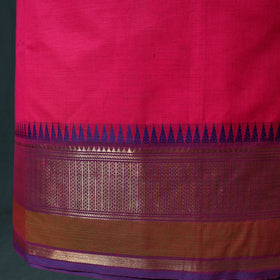Pink - Kandangi Chettinad Cotton 2pc Unstitched Dress Material Kurta Set 08