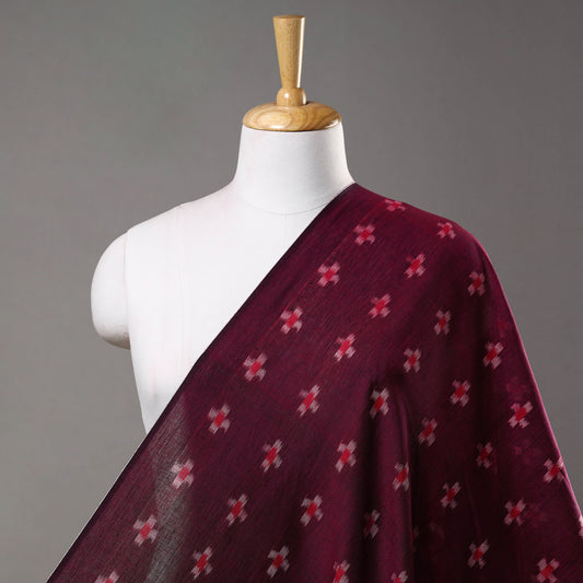 Purple - Sambalpuri Ikat Weaving Cotton Fabric