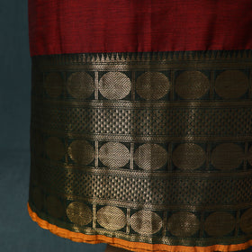 Red - Kandangi Chettinad Cotton 2pc Unstitched Dress Material Kurta Set 10