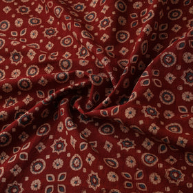 Kutch Hand Block Ajrakh Print Natural Dyed Cotton Fabric 57