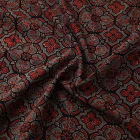 Kutch Hand Block Ajrakh Print Natural Dyed Cotton Fabric 59