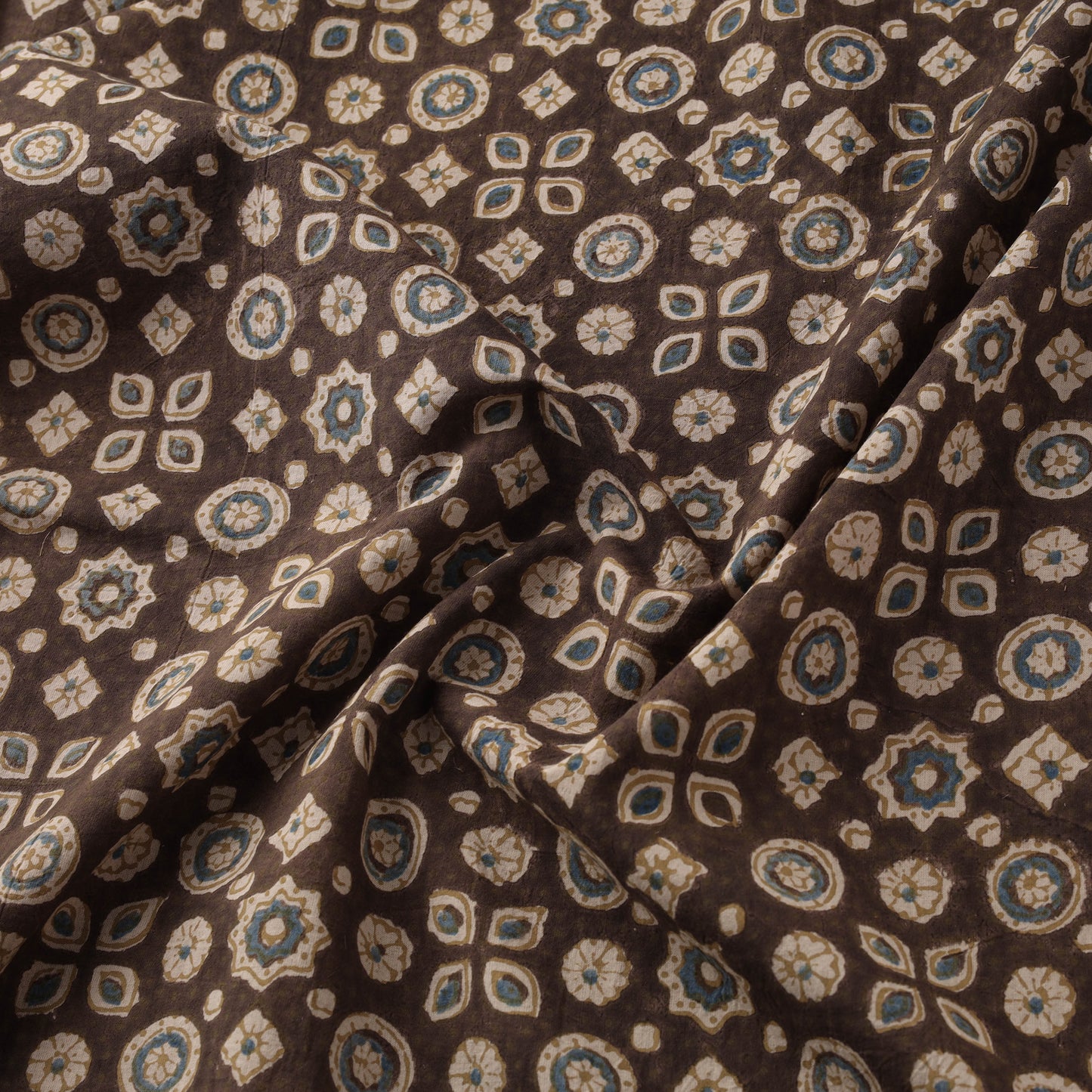 Kutch Hand Block Ajrakh Print Natural Dyed Cotton Fabric 60