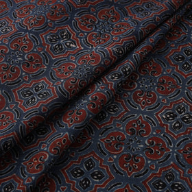 Kutch Hand Block Ajrakh Print Natural Dyed Cotton Fabric 61