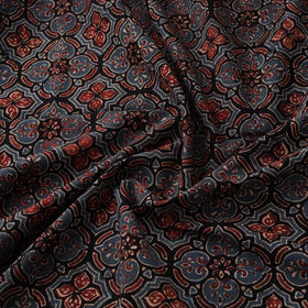 Kutch Hand Block Ajrakh Print Natural Dyed Cotton Fabric 63
