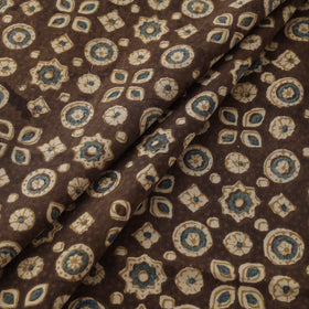 Kutch Hand Block Ajrakh Print Natural Dyed Cotton Fabric 64