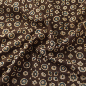 Kutch Hand Block Ajrakh Print Natural Dyed Cotton Fabric 64