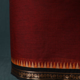 Red - Kandangi Chettinad Cotton 2pc Unstitched Dress Material Kurta Set 16