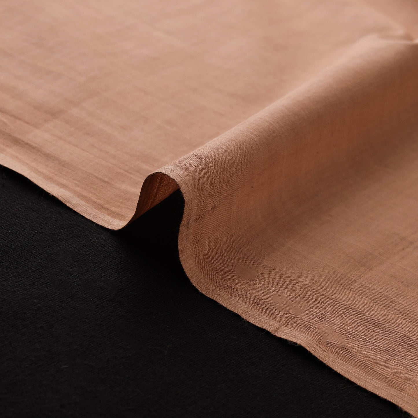 Brown - Vetiver Balaramapuram Handloom Organic Cotton Fabric 03