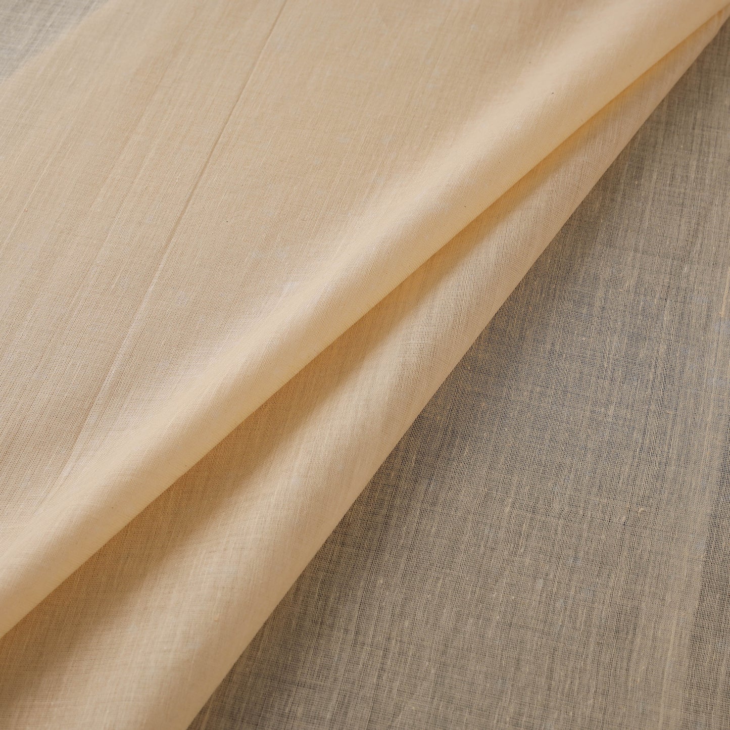 Beige - Neem Balaramapuram Handloom Organic Cotton Fabric 05