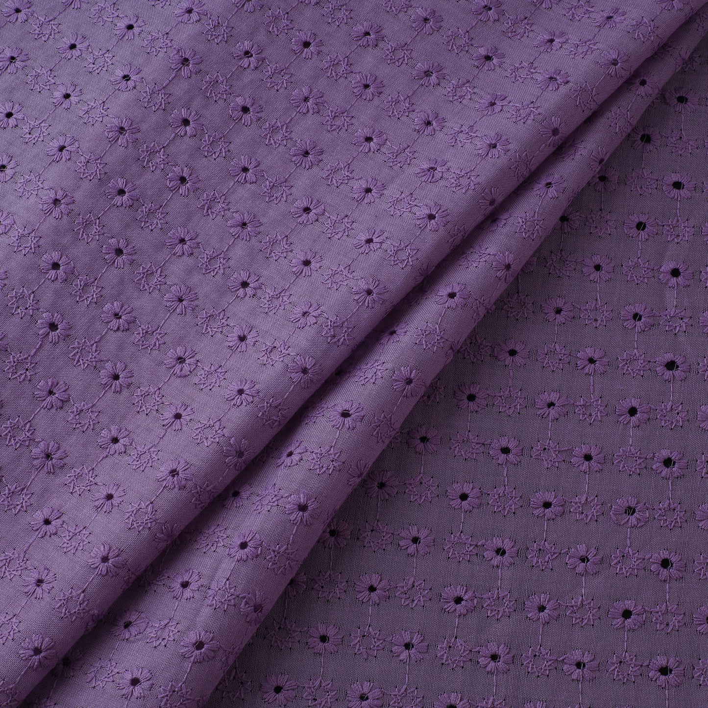 Floral Embroidered Cotton Hakoba Fabric 01