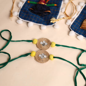  Handmade Bead Work Jute Rakhi (Set of 2)