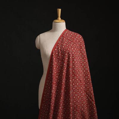 Kutch Hand Block Ajrakh Print Natural Dyed Cotton Fabric 62