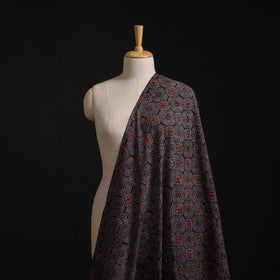 Kutch Hand Block Ajrakh Print Natural Dyed Cotton Fabric 63