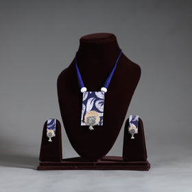 Handmade GS Jute Fabart Necklace Set 23