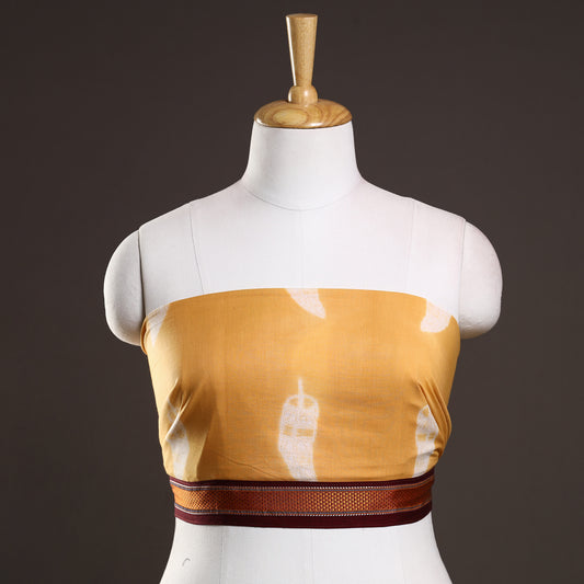 Yellow - Shibori Tie-Dye Cotton Blouse Piece