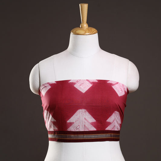 Pink - Shibori Tie-Dye Cotton Blouse Piece