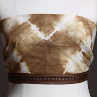 Brown - Shibori Tie-Dye Cotton Blouse Piece