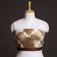 Brown - Shibori Tie-Dye Cotton Blouse Piece