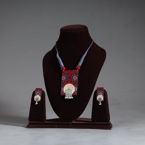  Multicolor Handmade GS Jute Fabart Necklace Set 