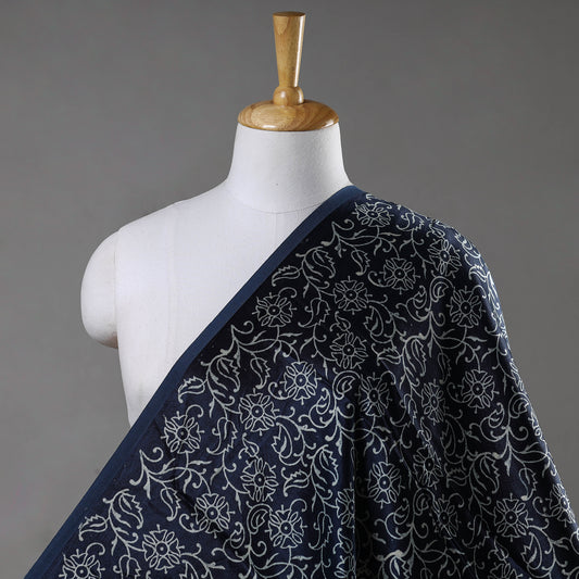 Mashru Silk Kutch Hand Block Printed Fabric