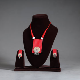 Handmade GS Jute Fabart Necklace Set 15