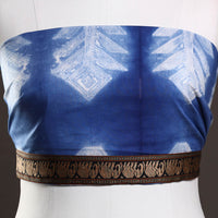 Blue - Shibori Tie-Dye Cotton Blouse Piece