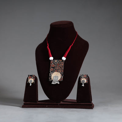  Handmade GS Jute Fabart Necklace Set 