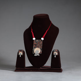  Handmade GS Jute Fabart Necklace Set 