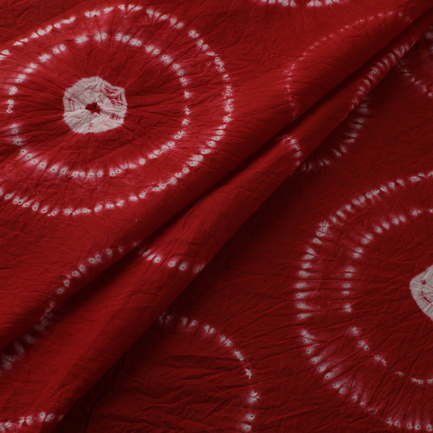 Red - Shibori Tie-Dye Pure Cotton Fabric 05