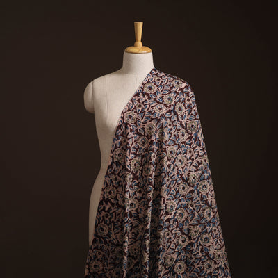 Pedana Kalamkari Hand Block Print Natural Dyed Cotton Fabric 07