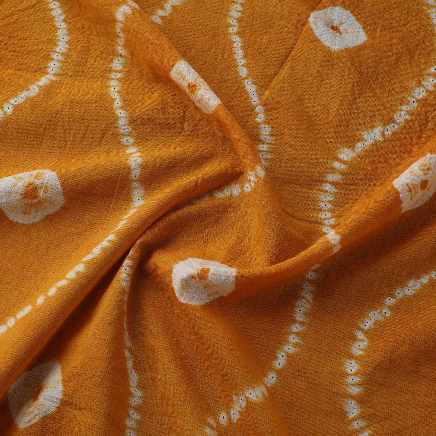 Orange - Shibori Tie-Dye Pure Cotton Fabric 01
