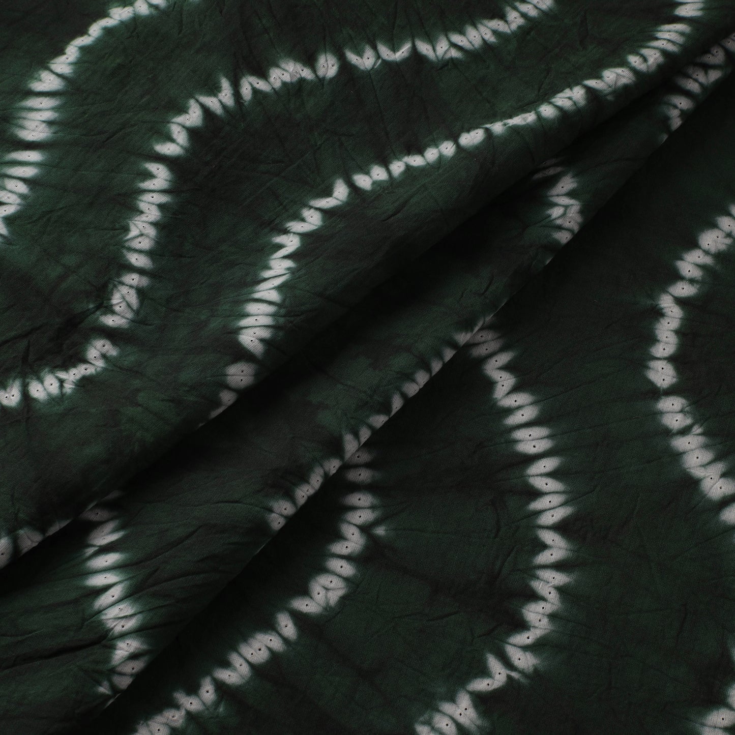 Green - Shibori Tie-Dye Pure Cotton Fabric 03