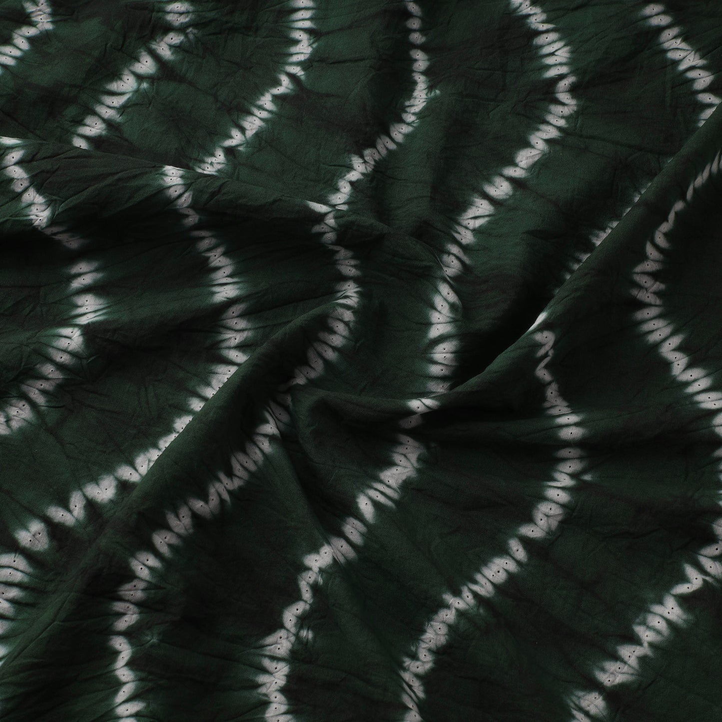Green - Shibori Tie-Dye Pure Cotton Fabric 03