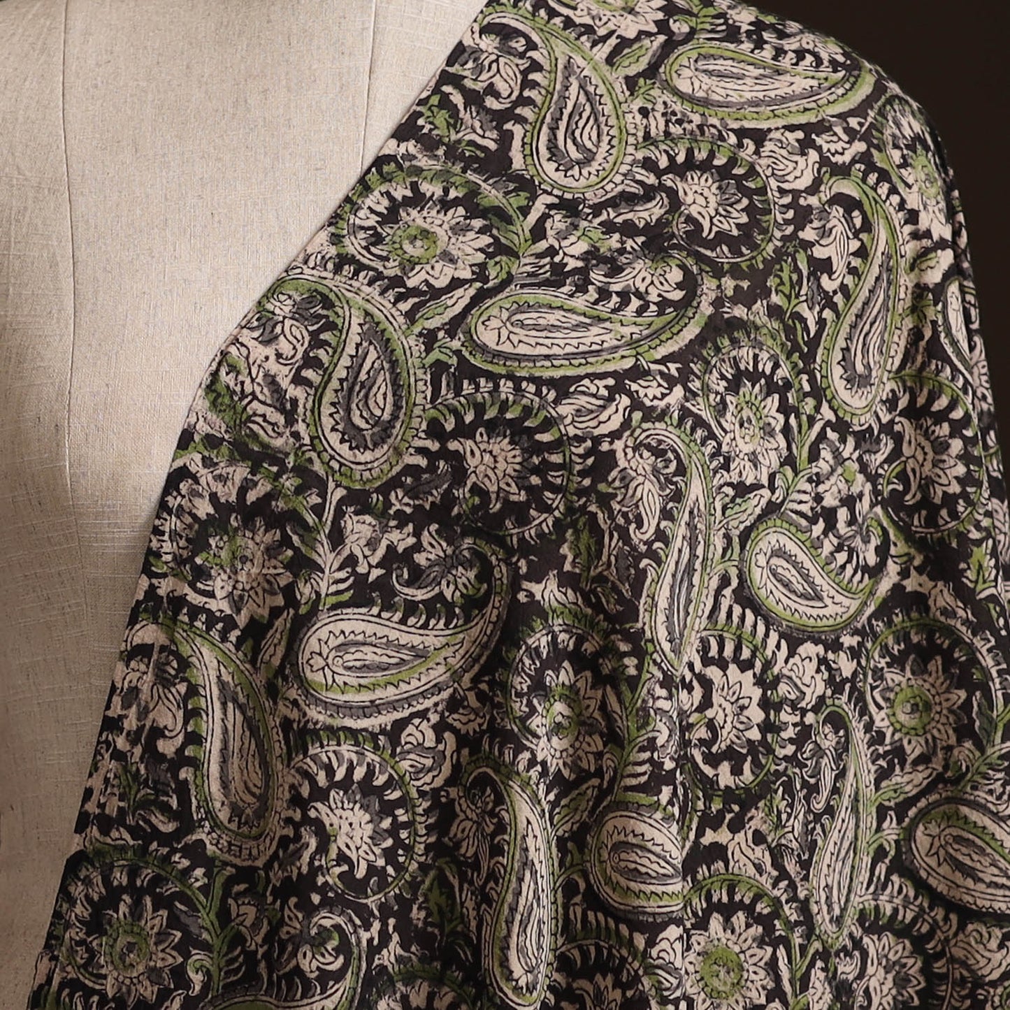 Pedana Kalamkari Hand Block Print Natural Dyed Cotton Fabric 09