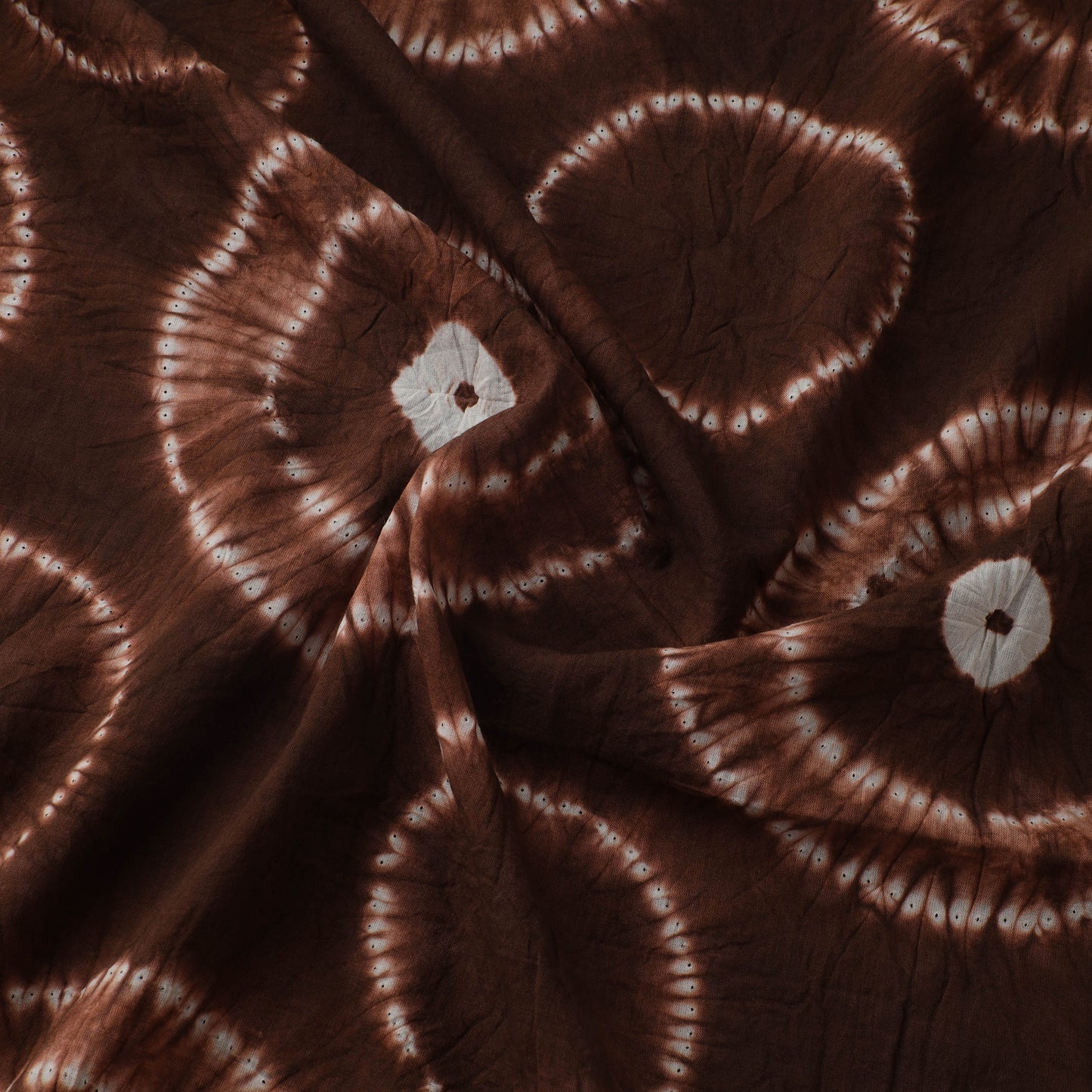 Brown - Shibori Tie-Dye Pure Cotton Fabric 04