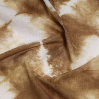 Brown - Shibori Tie-Dye Cotton Blouse Piece