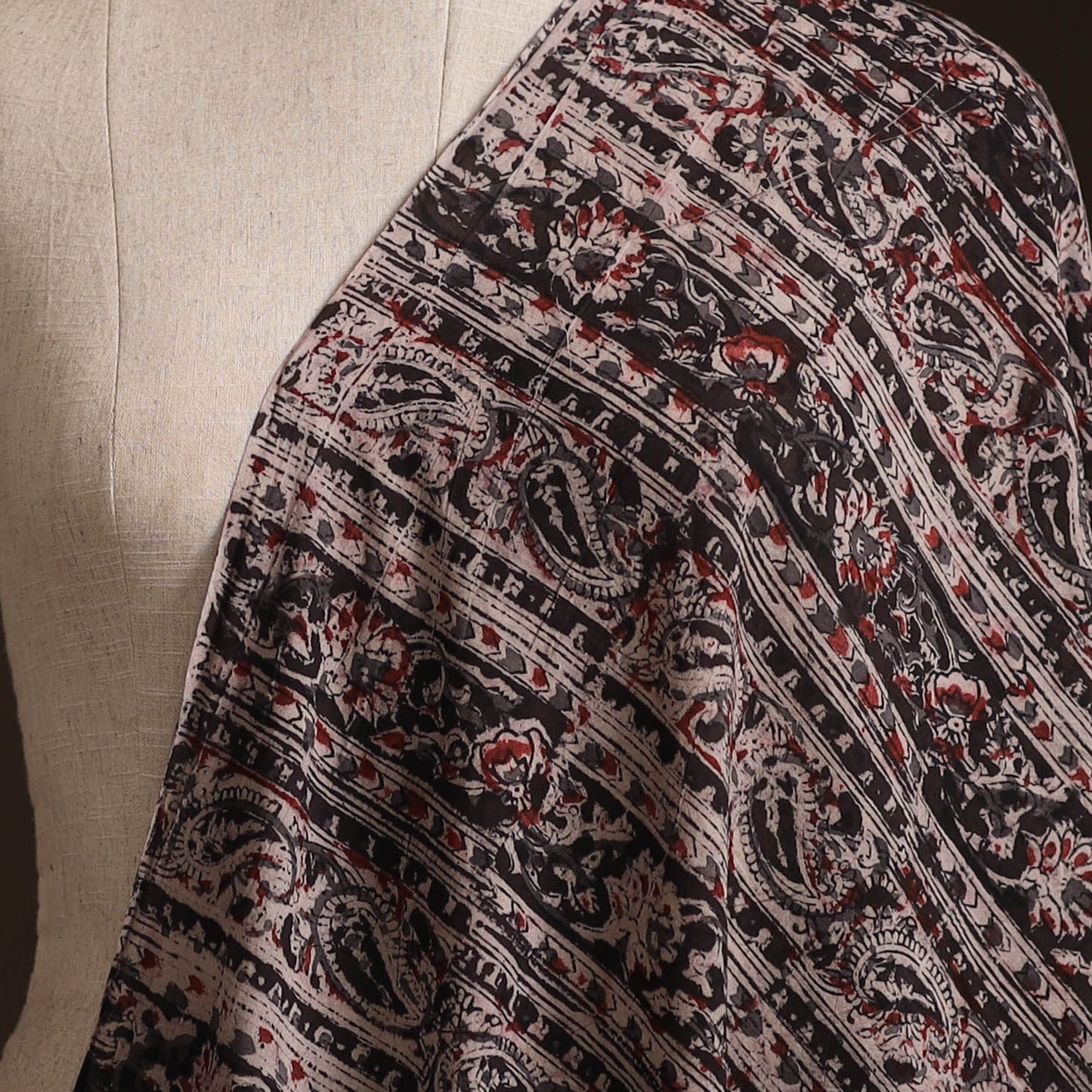 Pedana Kalamkari Hand Block Print Natural Dyed Cotton Fabric 11