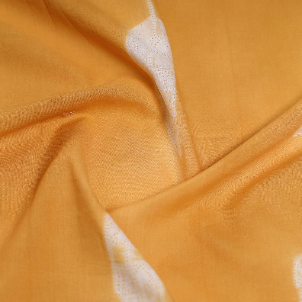 Yellow - Shibori Tie-Dye Cotton Blouse Piece