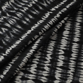 Black - Shibori Tie-Dye Pure Cotton Fabric 09