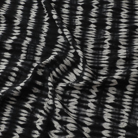 Black - Shibori Tie-Dye Pure Cotton Fabric 09