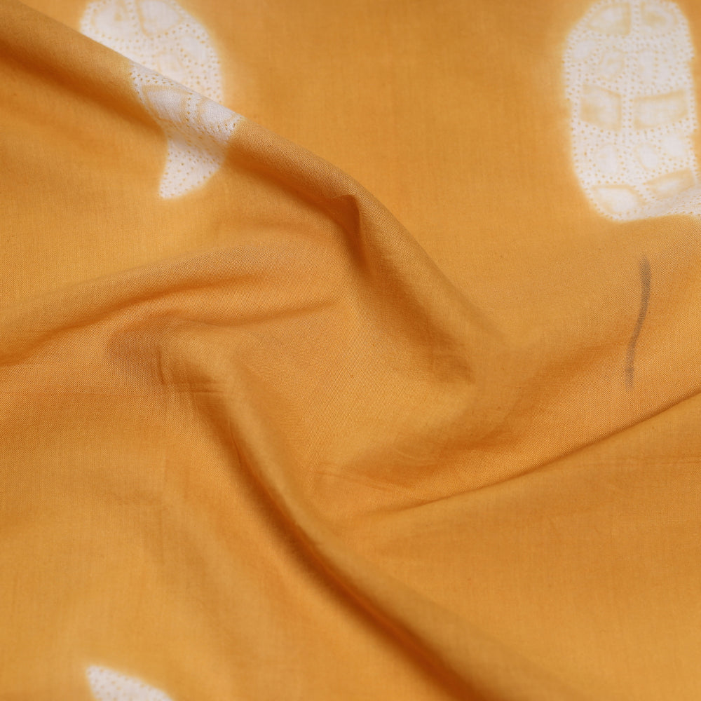 Yellow - Shibori Tie-Dye Cotton Blouse Piece