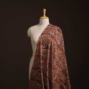 Red - Pedana Kalamkari Hand Block Print Natural Dyed Cotton Fabric 13