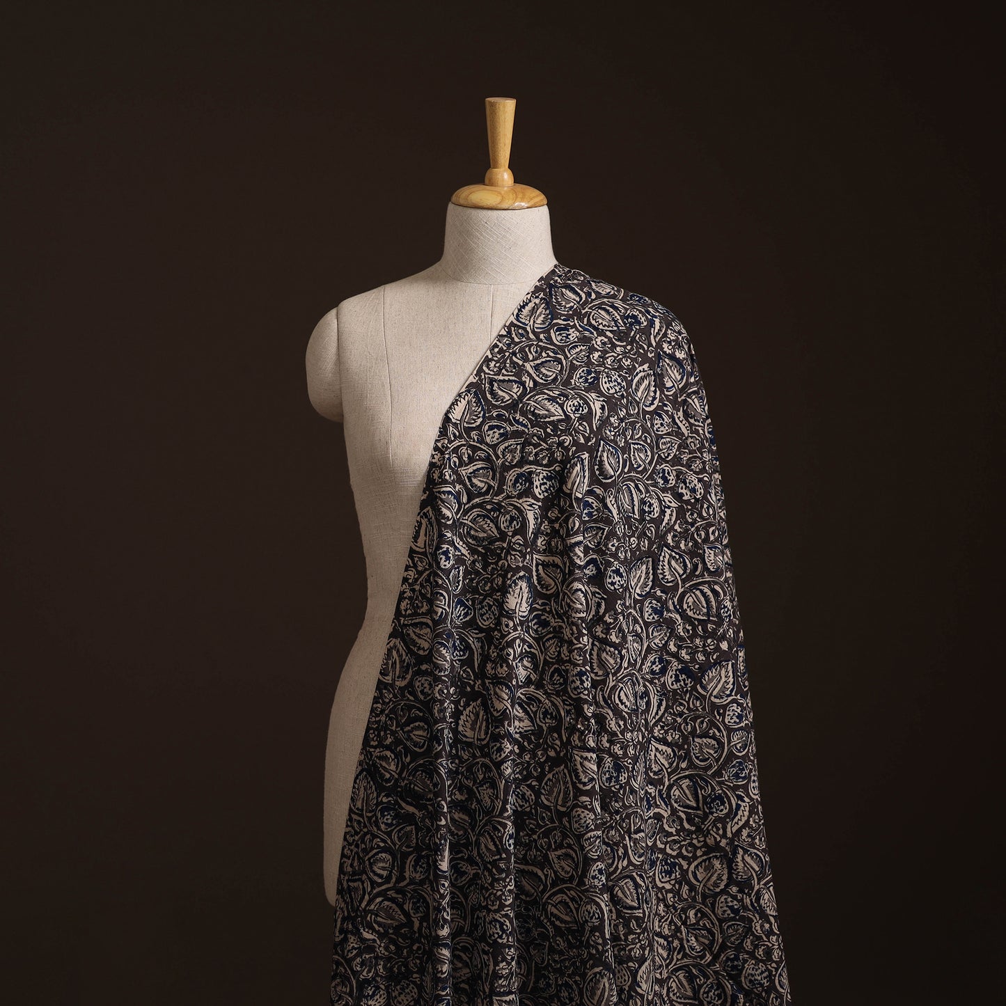 Pedana Kalamkari Hand Block Print Natural Dyed Cotton Fabric 15