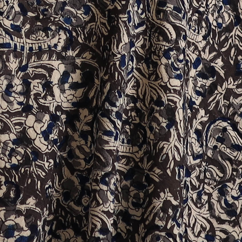 Pedana Kalamkari Hand Block Print Natural Dyed Cotton Fabric 16