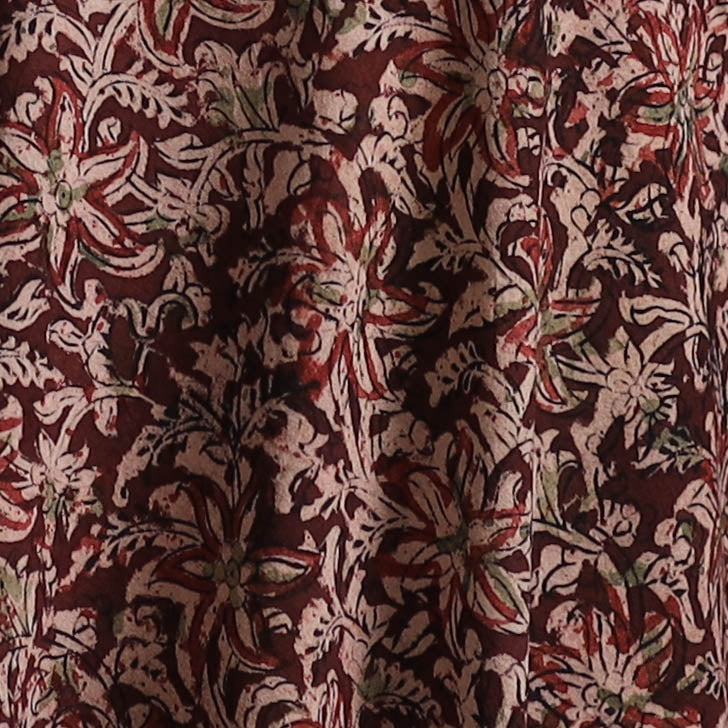 Pedana Kalamkari Hand Block Print Natural Dyed Cotton Fabric 18